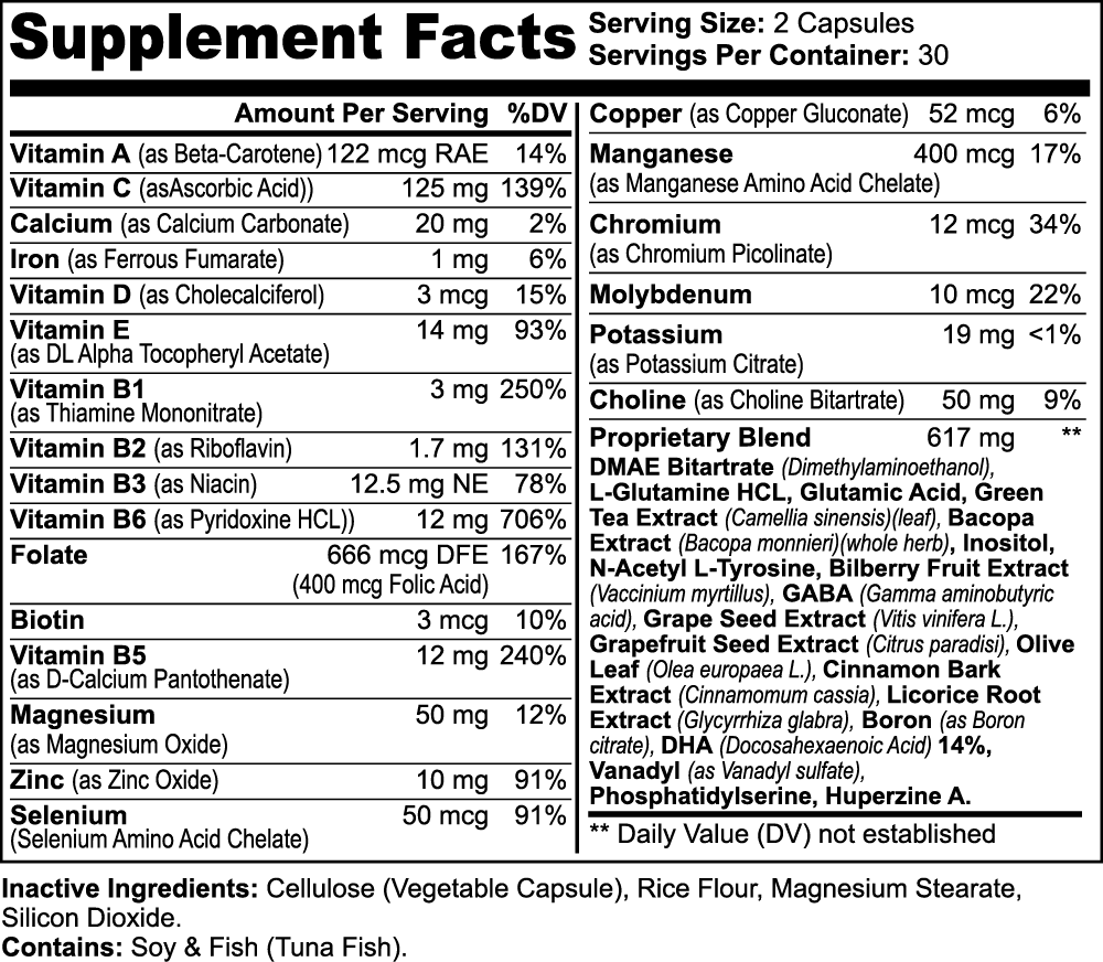 " Focus" Nootropic Formula